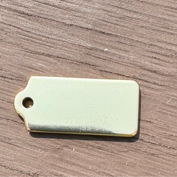 COACH Gold Brass Hangtag.  No chain. - Picture 2 of 2
